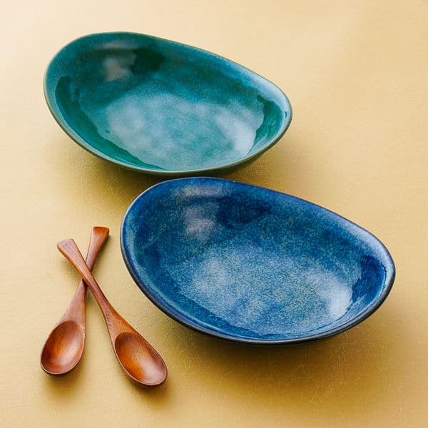 釉変り オーバルカレーペア