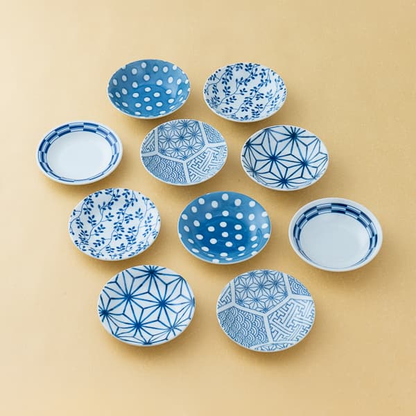 染小紋小鉢・取皿10P揃