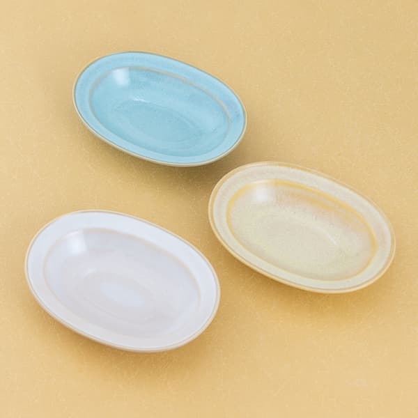 彩々タマリム楕円鉢トリオ