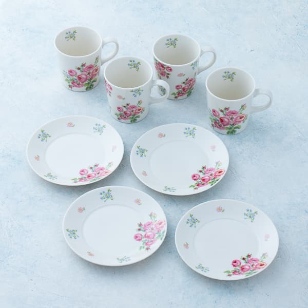 バンチェッド ロージズ マグ&プレートセット