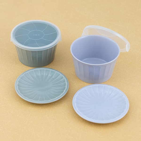 kikuwari取皿付レンジ鉢大ペア