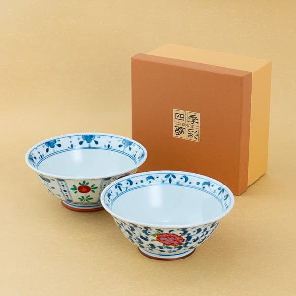 染錦軽量麺鉢ペア