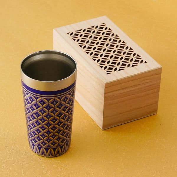 璃庵 タンブラー 青