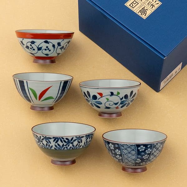 染錦いろどり 飯碗揃