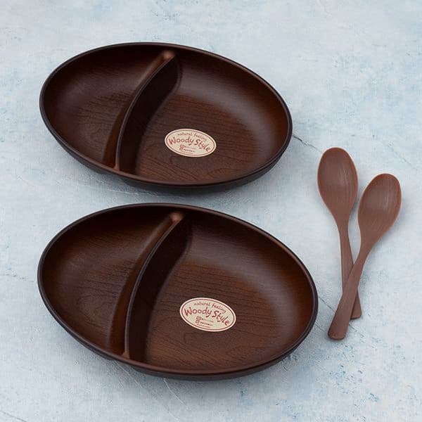ウッディ 小判ランチプレート2P