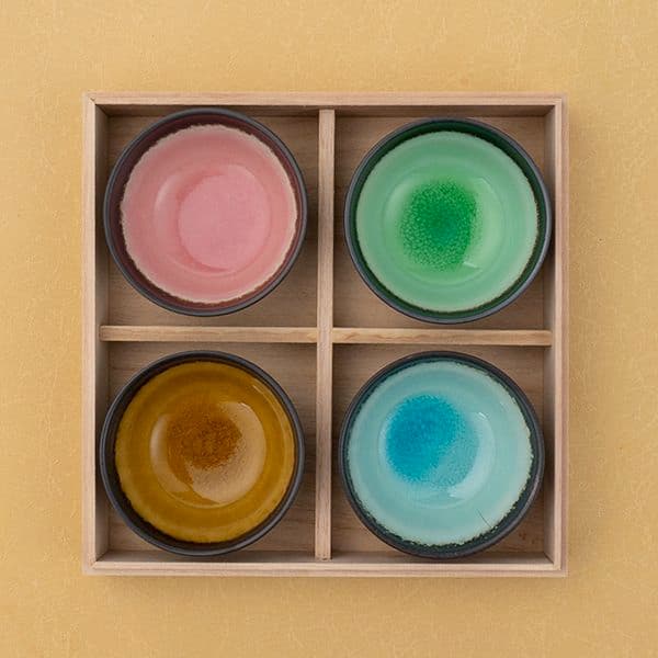 四季 小鉢4P 木箱入り