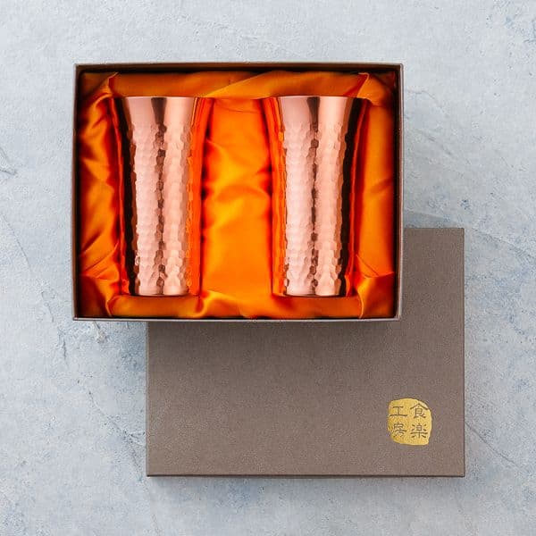 純銅鎚目一口ビールペア5A