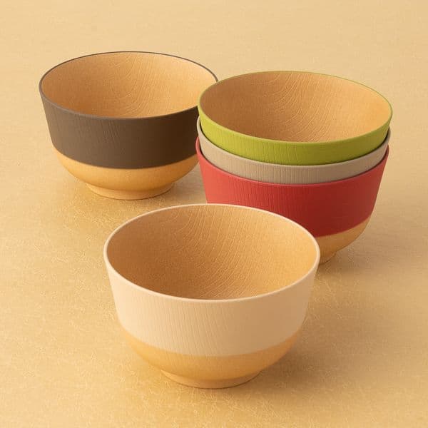 やさしい彩り 抗菌大椀5客